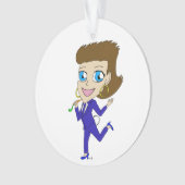 チビ（小さくかわいく書いた感じ） オーナメント (正面)