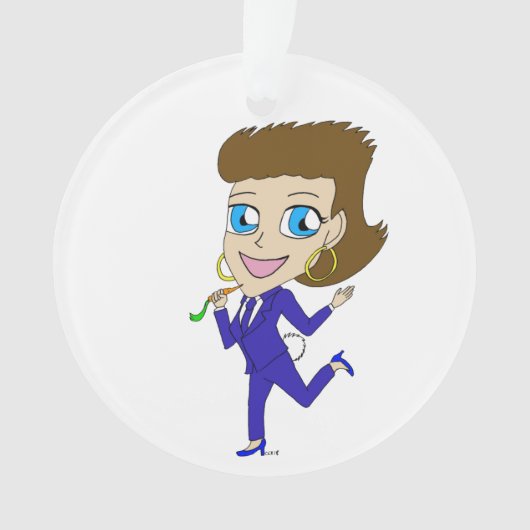 チビ（小さくかわいく書いた感じ） オーナメント (正面)