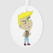 チビ（小さくかわいく書いた感じ） オーナメント (正面)