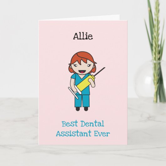 チビ（小さくかわいく書いた感じ）カスタム医療プロフェッショナルありがとう カード (正面)