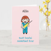 チビ（小さくかわいく書いた感じ）カスタム医療プロフェッショナルありがとう カード (黄色い花)