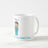 チビ（小さくかわいく書いた感じ）カスタム病院/クリニック・ワーカーありがとう コーヒーマグカップ (正面右)