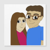 チビ（小さくかわいく書いた感じ）カップル (正面)