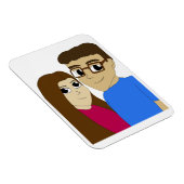 チビ(小さくかわいく書いた感じ)カップル マグネット (右側)