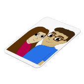 チビ(小さくかわいく書いた感じ)カップル マグネット (左側)