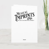 チビ(小さくかわいく書いた感じ)ガール遊ズハープパーソナライズされた誕生日 カード (裏面)