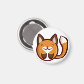 チビ（小さくかわいく書いた感じ）キツネ マグネット (正面/裏面)