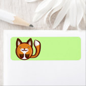チビ（小さくかわいく書いた感じ）キツネ ラベル (インサイチュ)