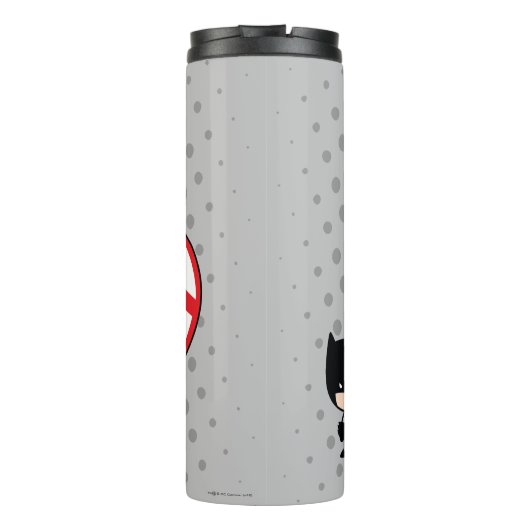 チビ(小さくかわいく書いた感じ)キャットウーマンオンバットマン タンブラー (裏面)