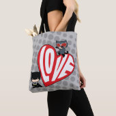 チビ（小さくかわいく書いた感じ）キャットウーマンオンバットマン トートバッグ (クローズアップ)