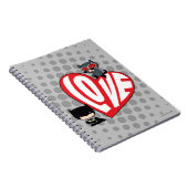 チビ（小さくかわいく書いた感じ）キャットウーマンオンバットマン ノートブック (右側)