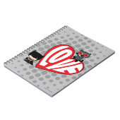 チビ（小さくかわいく書いた感じ）キャットウーマンオンバットマン ノートブック (左側)