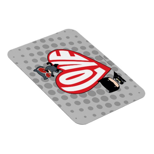 チビ(小さくかわいく書いた感じ)キャットウーマンオンバットマン マグネット (右側)