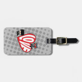 チビ（小さくかわいく書いた感じ）キャットウーマンオンバットマン ラゲッジタグ (正面横)