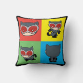 チビ(小さくかわいく書いた感じ)キャットウーマンキャラクターポーズ クッション (裏面)