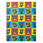 チビ（小さくかわいく書いた感じ）キャットウーマンキャラクターポーズ ノートブック (正面)