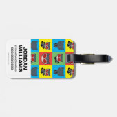 チビ（小さくかわいく書いた感じ）キャットウーマンキャラクターポーズ ラゲッジタグ (裏面横)