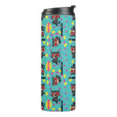 チビ(小さくかわいく書いた感じ)キャットウーマンパターン タンブラー (回転左)