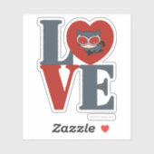 チビ(小さくかわいく書いた感じ)キャットウーマンラブ シール (シート)