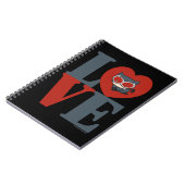 チビ(小さくかわいく書いた感じ)キャットウーマンラブ ノートブック (左側)