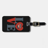 チビ（小さくかわいく書いた感じ）キャットウーマンラブ ラゲッジタグ (正面横)