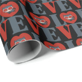 チビ(小さくかわいく書いた感じ)キャットウーマンラブ ラッピングペーパー (ロールコーナー)