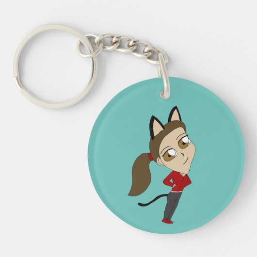 チビ（小さくかわいく書いた感じ） キーホルダー (正面)