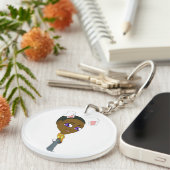 チビ(小さくかわいく書いた感じ) キーホルダー (正面右)