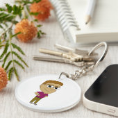 チビ（小さくかわいく書いた感じ） キーホルダー (正面右)