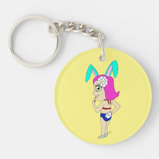 チビ（小さくかわいく書いた感じ） キーホルダー (正面)