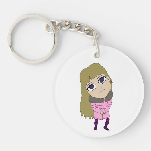 チビ(小さくかわいく書いた感じ) キーホルダー (正面)