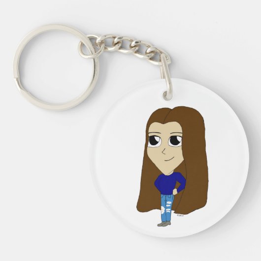 チビ（小さくかわいく書いた感じ） キーホルダー (正面)