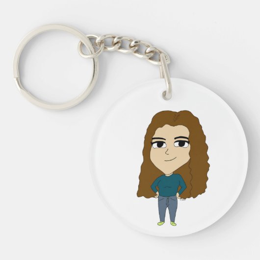 チビ(小さくかわいく書いた感じ) キーホルダー (正面)