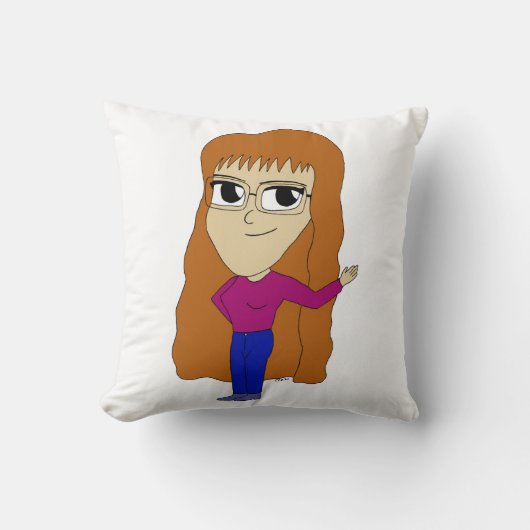 チビ(小さくかわいく書いた感じ) クッション (正面)