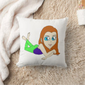 チビ（小さくかわいく書いた感じ） クッション (ブランケット)