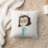 チビ(小さくかわいく書いた感じ) クッション (ブランケット)