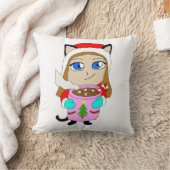 チビ(小さくかわいく書いた感じ) クッション (ブランケット)
