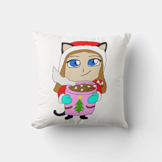 チビ(小さくかわいく書いた感じ) クッション (正面)