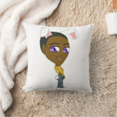 チビ(小さくかわいく書いた感じ) クッション (ブランケット)