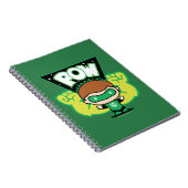 チビ(小さくかわいく書いた感じ)グリーンランタンで巨大な拳を形成 ノートブック (右側)