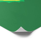 チビ（小さくかわいく書いた感じ）グリーンランタンで巨大な拳を形成 ポスター (角)