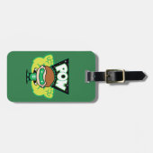 チビ(小さくかわいく書いた感じ)グリーンランタンで巨大な拳を形成 ラゲッジタグ (正面横)