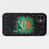 チビ（小さくかわいく書いた感じ）グリーンランタン飛んでいるスルー宇宙 Case-Mate iPhoneケース (裏面(横))
