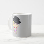 チビ(小さくかわいく書いた感じ) コーヒーマグカップ (正面左)