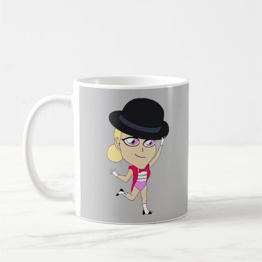 チビ(小さくかわいく書いた感じ) コーヒーマグカップ (左)