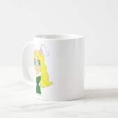 チビ(小さくかわいく書いた感じ) コーヒーマグカップ (正面左)
