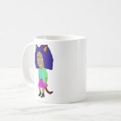 チビ(小さくかわいく書いた感じ) コーヒーマグカップ (正面左)