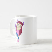チビ(小さくかわいく書いた感じ) コーヒーマグカップ (正面左)