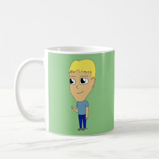 チビ(小さくかわいく書いた感じ) コーヒーマグカップ (左)