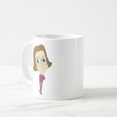 チビ（小さくかわいく書いた感じ） コーヒーマグカップ (正面左)